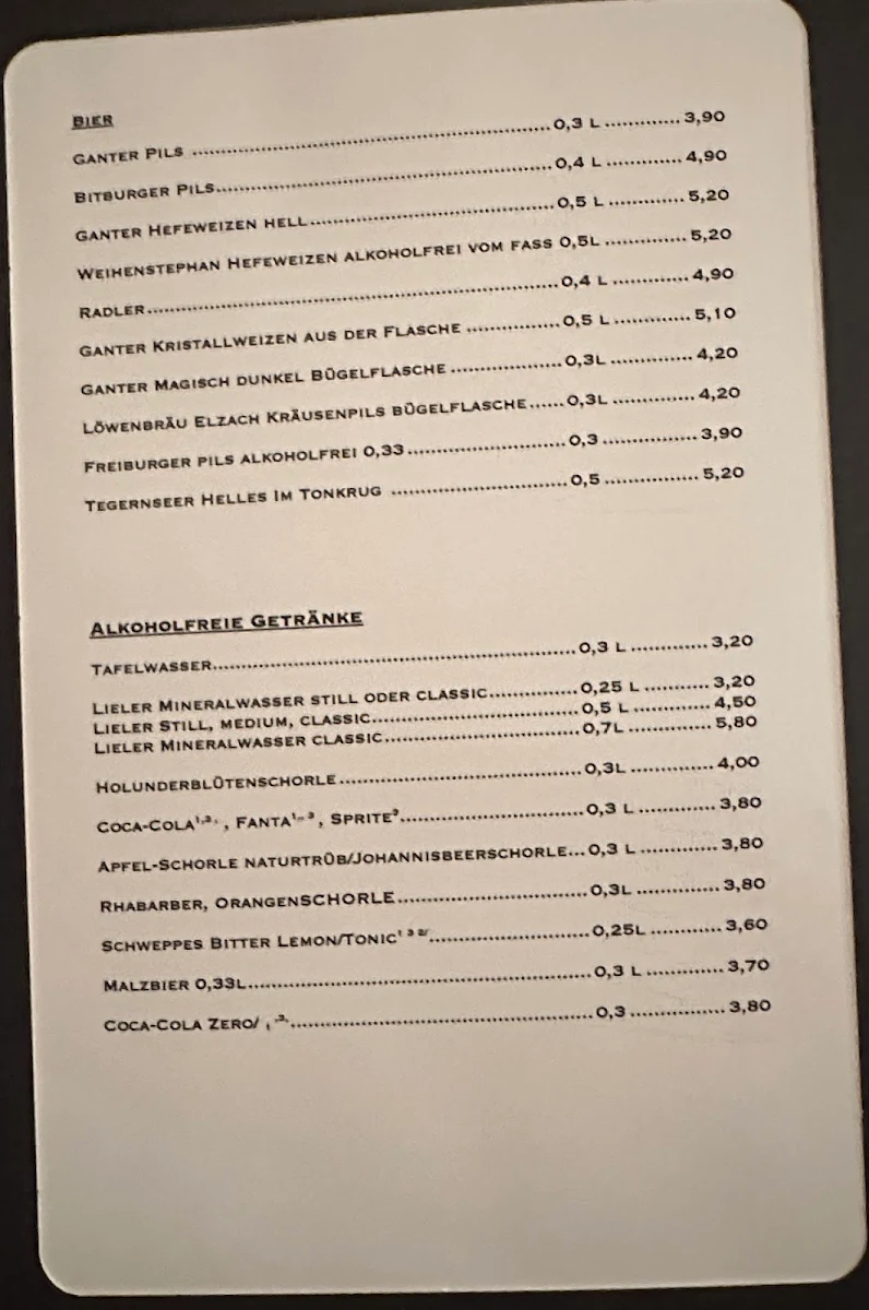 Speisekarte photo 2