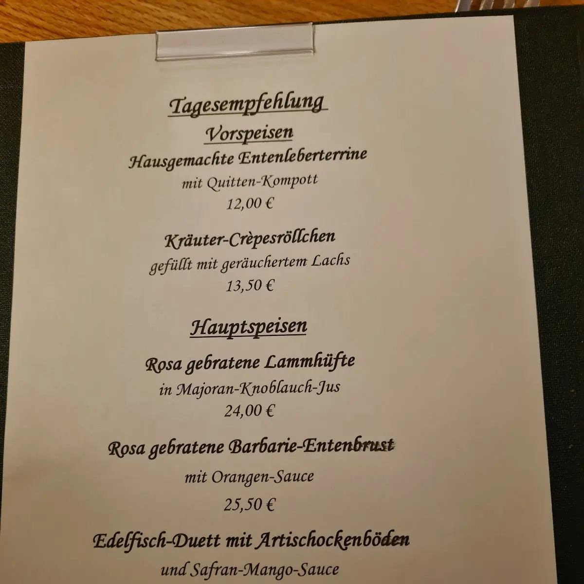 Speisekarte photo 2