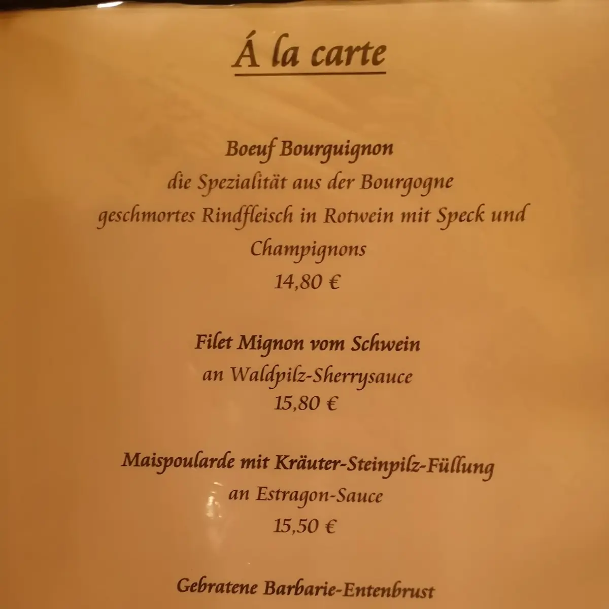 Speisekarte photo 5