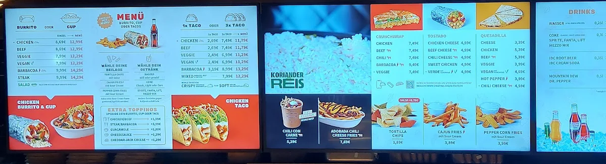 Speisekarte, chidoba MEXICAN GRILL®