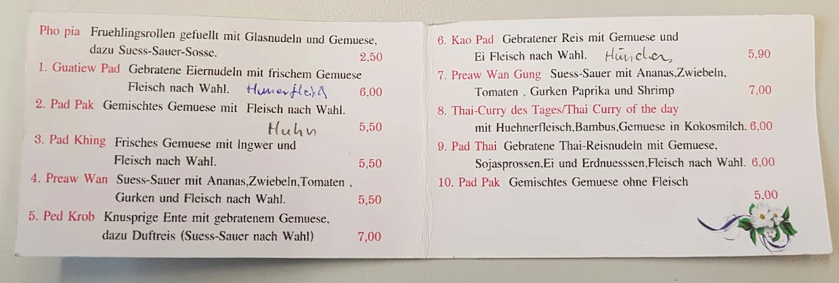 Speisekarte, Fit Food