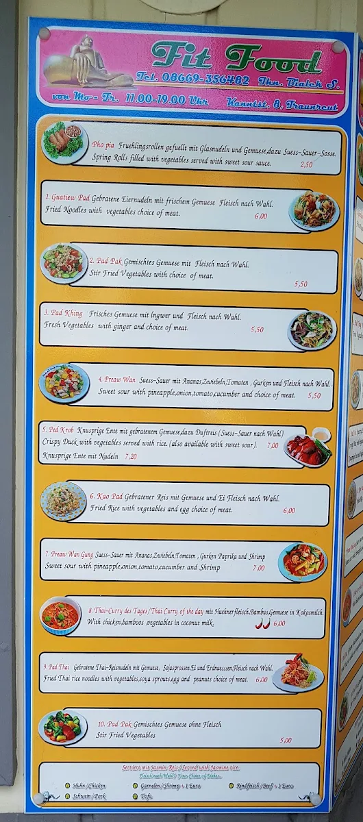 Speisekarte, Fit Food