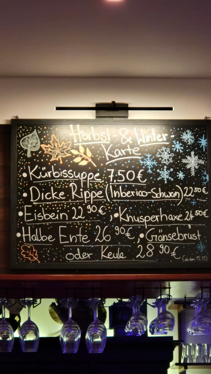 Speisekarte, Bistro Havelbaude