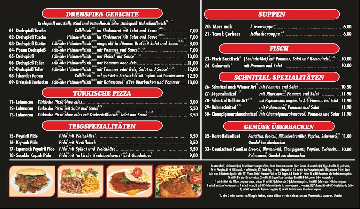 Speisekarte photo 2