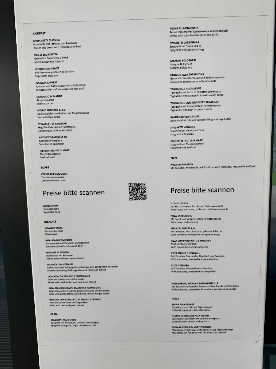 Speisekarte, Restaurant Italiani ( ma non troppo )