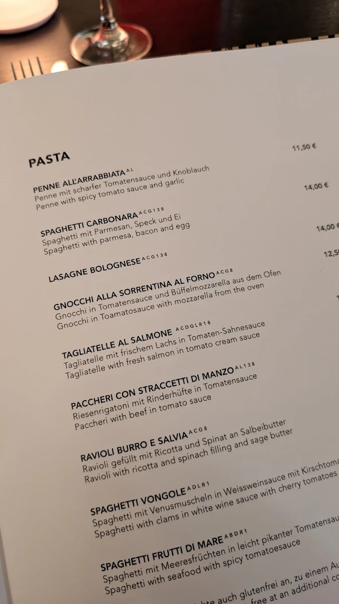 Speisekarte, Restaurant Italiani ( ma non troppo )