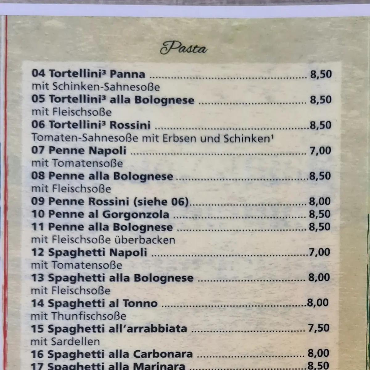 Speisekarte photo 5