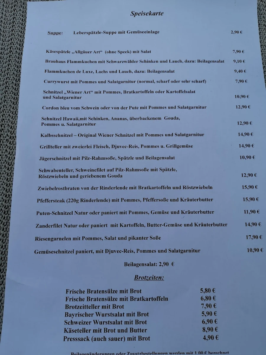 Speisekarte photo 3