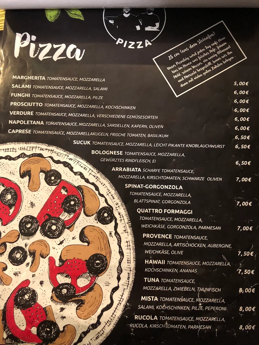 Speisekarte, Bergmann Pizza