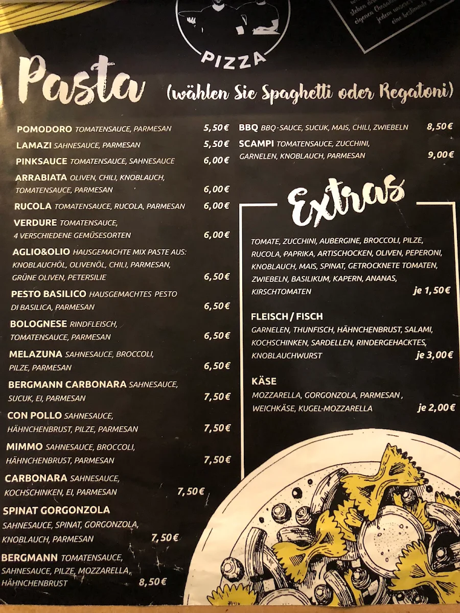 Speisekarte, Bergmann Pizza