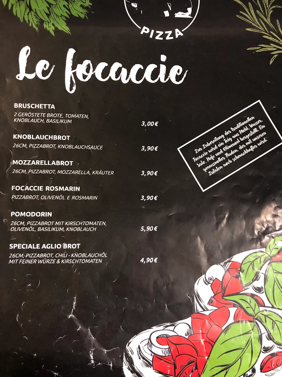 Speisekarte, Bergmann Pizza
