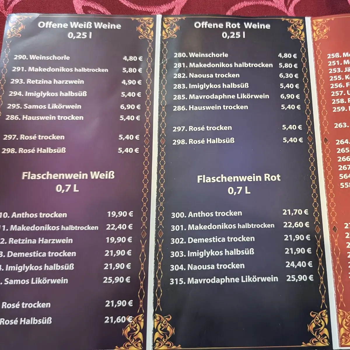 Speisekarte photo 2