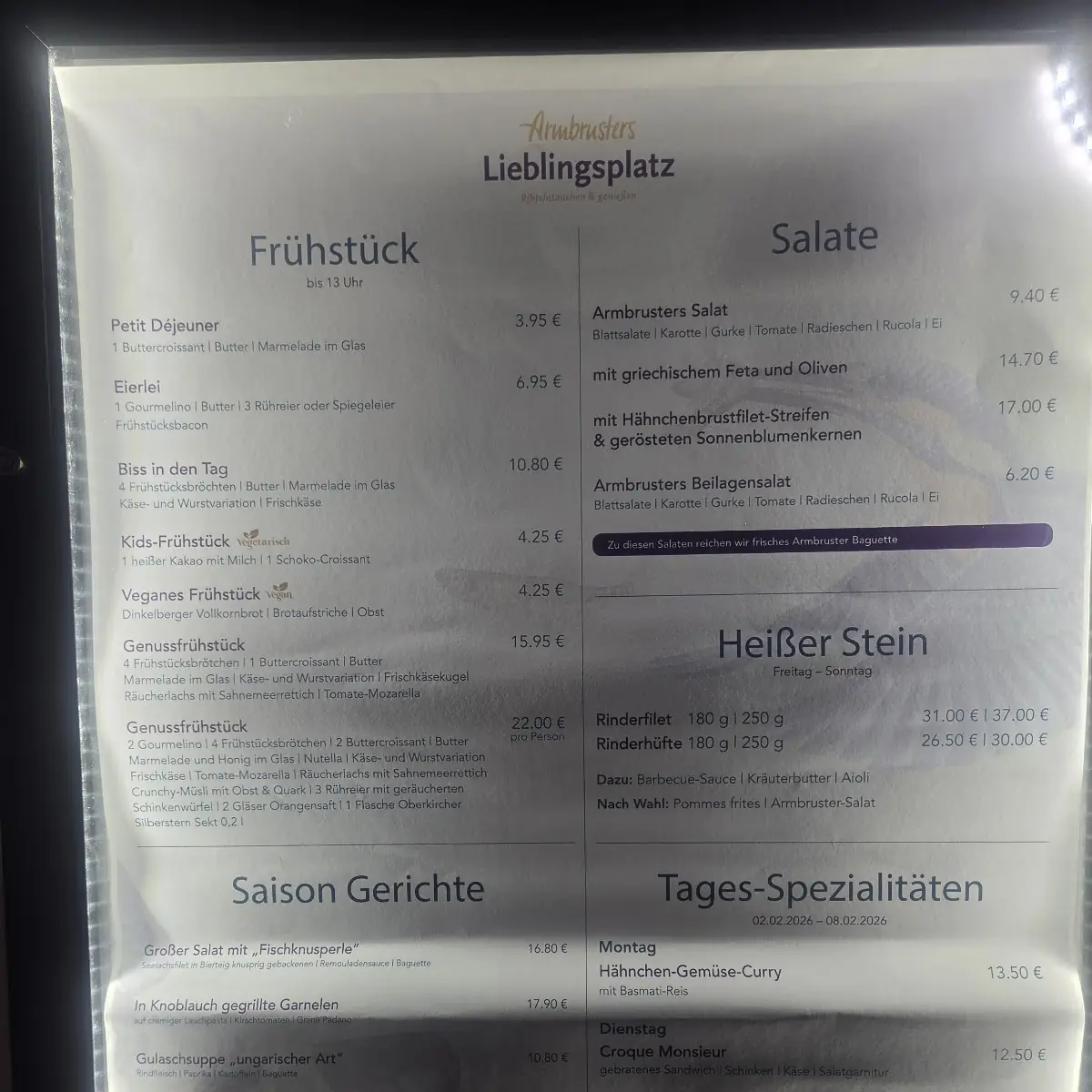 Speisekarte photo 1