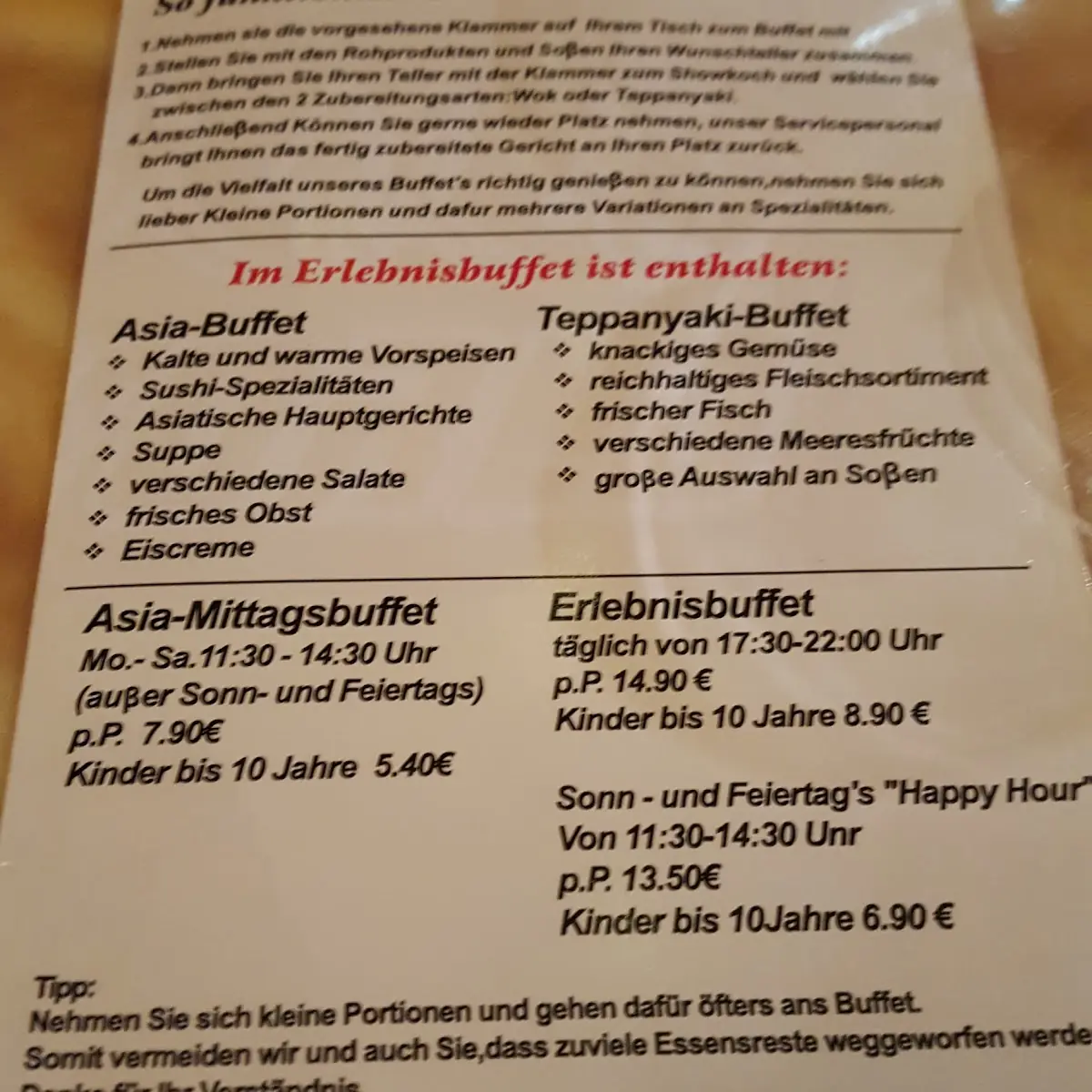 Speisekarte photo 2