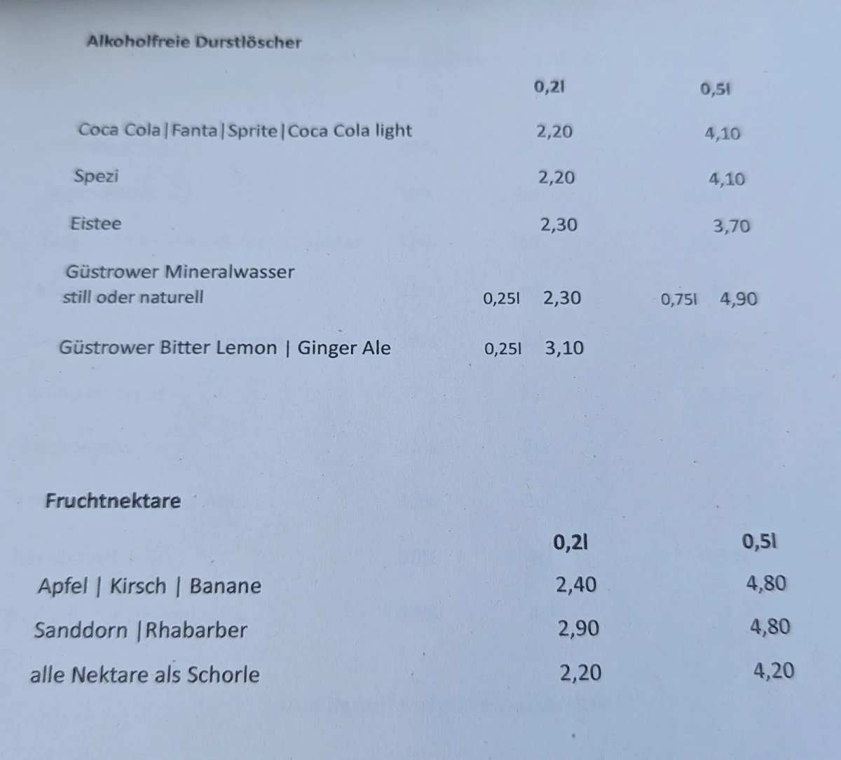 Speisekarte photo 3