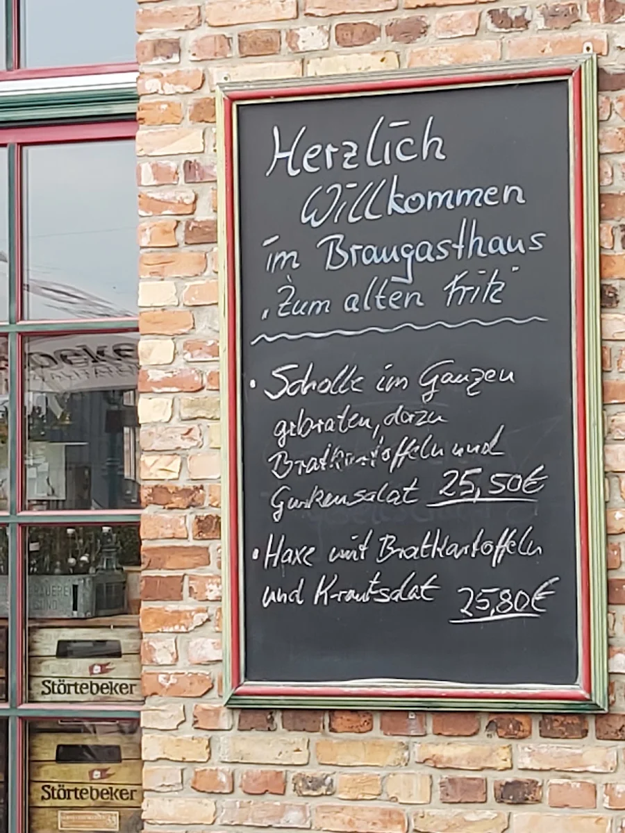 Speisekarte, Störtebeker Braugasthaus