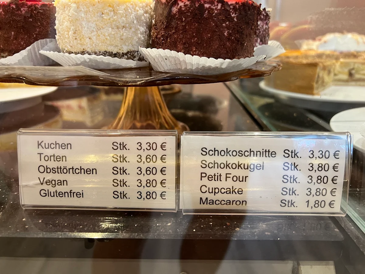Speisekarte, Schümli Conditorei Confiserie