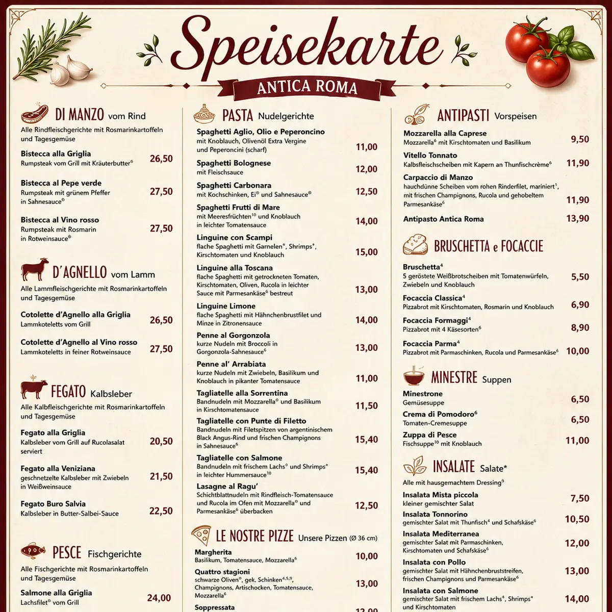 Speisekarte photo 1