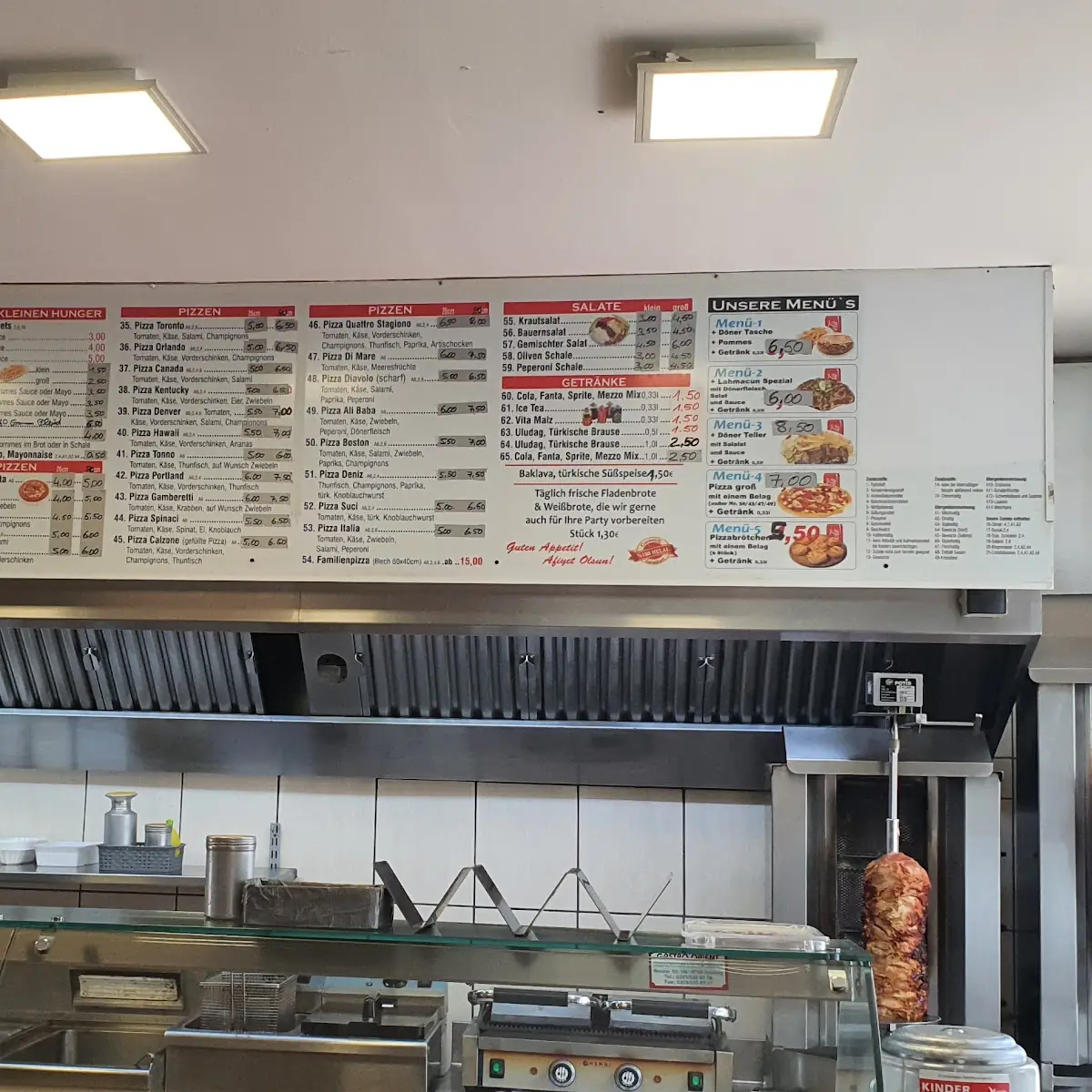 Speisekarte, Ali Baba-Grill