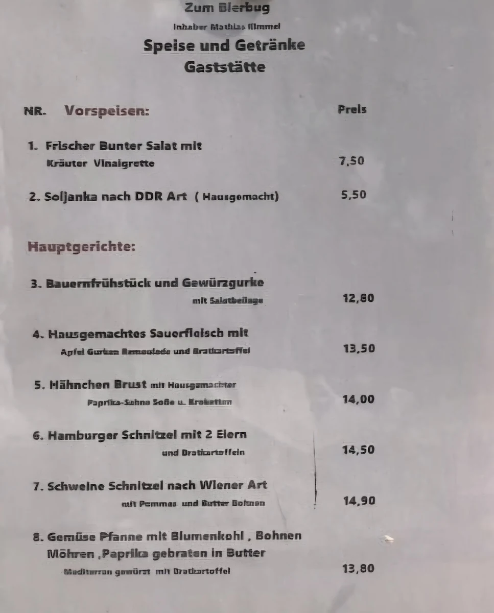 Speisekarte photo 4