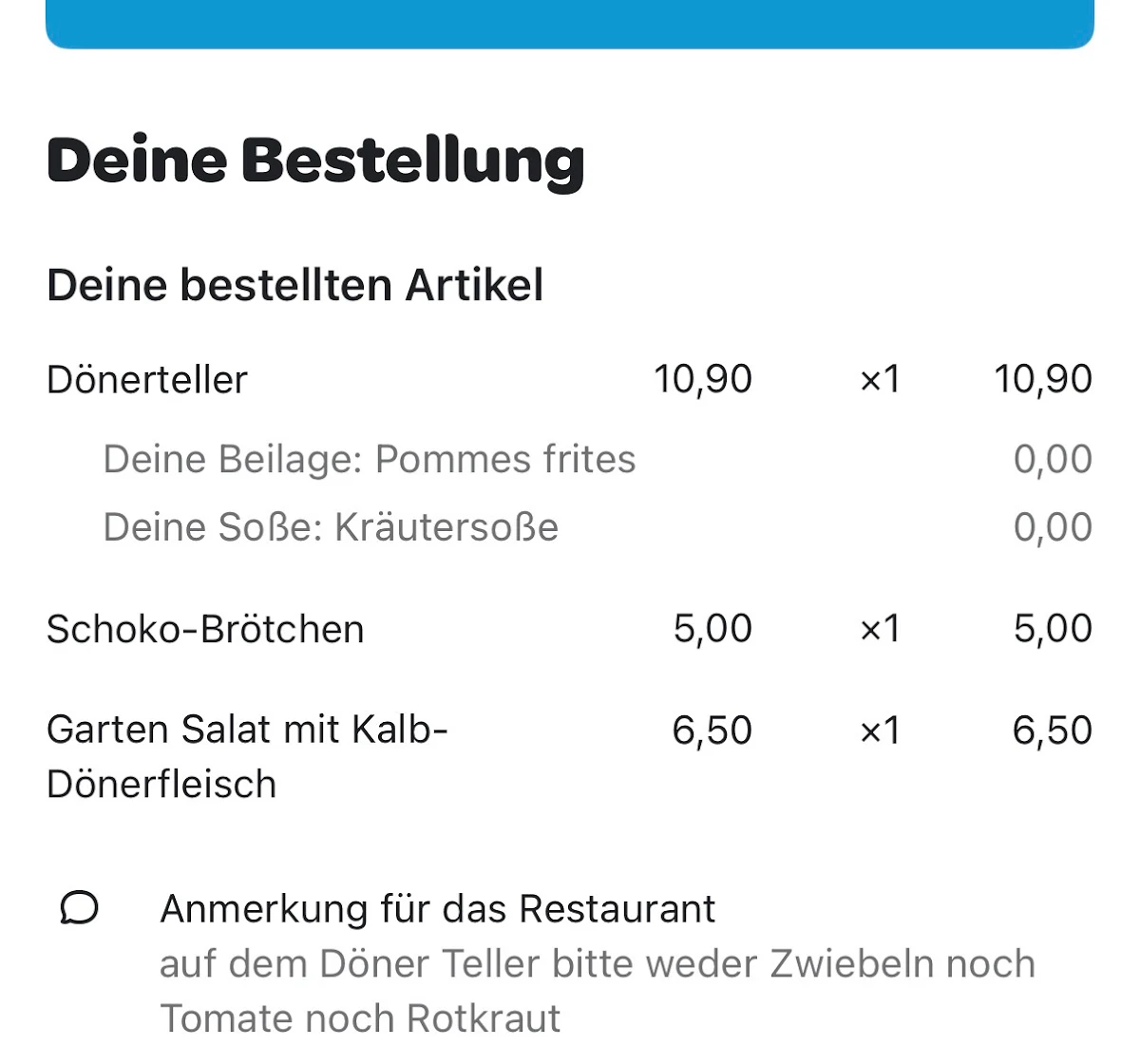 Speisekarte, Onkel Claus Chemnitz