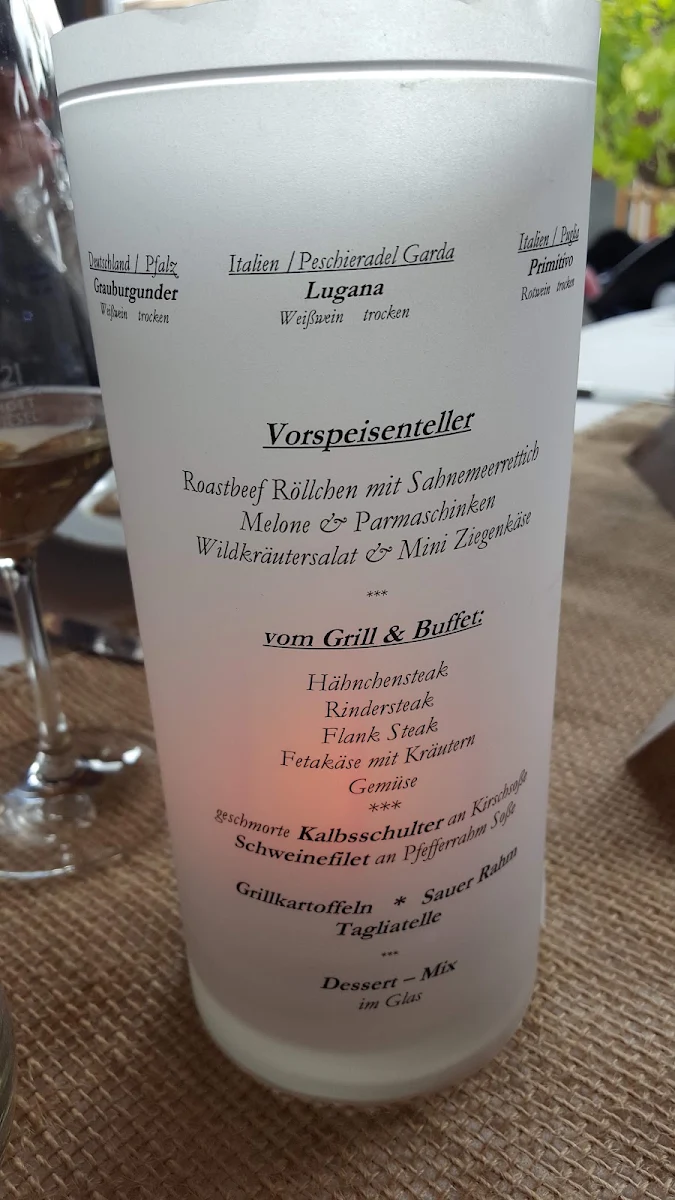 Speisekarte, Landgasthof Zur Sonne
