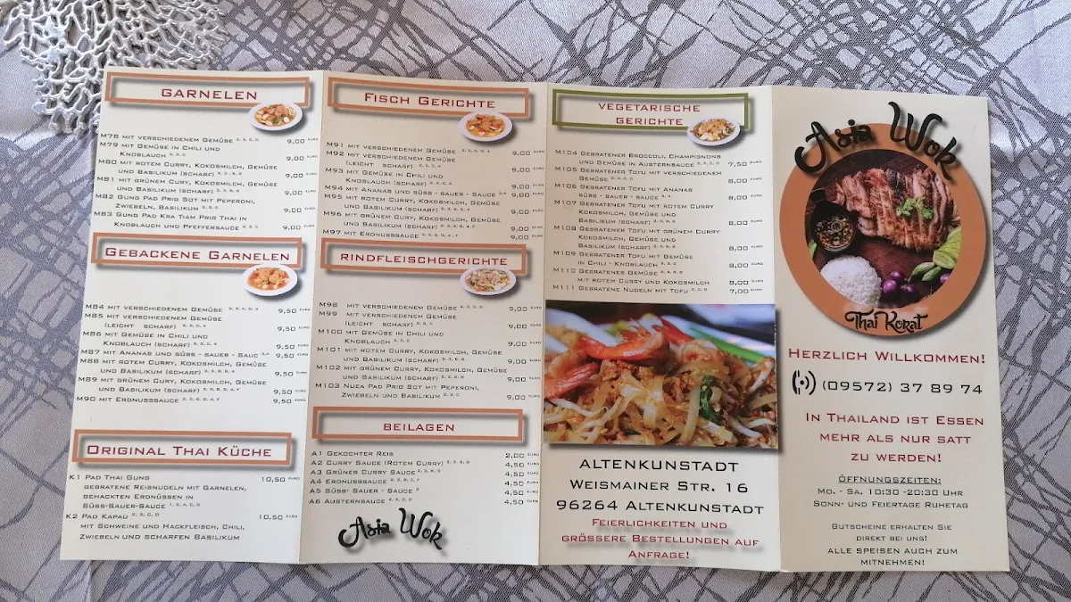Speisekarte, Asia Wok- Thai Korat