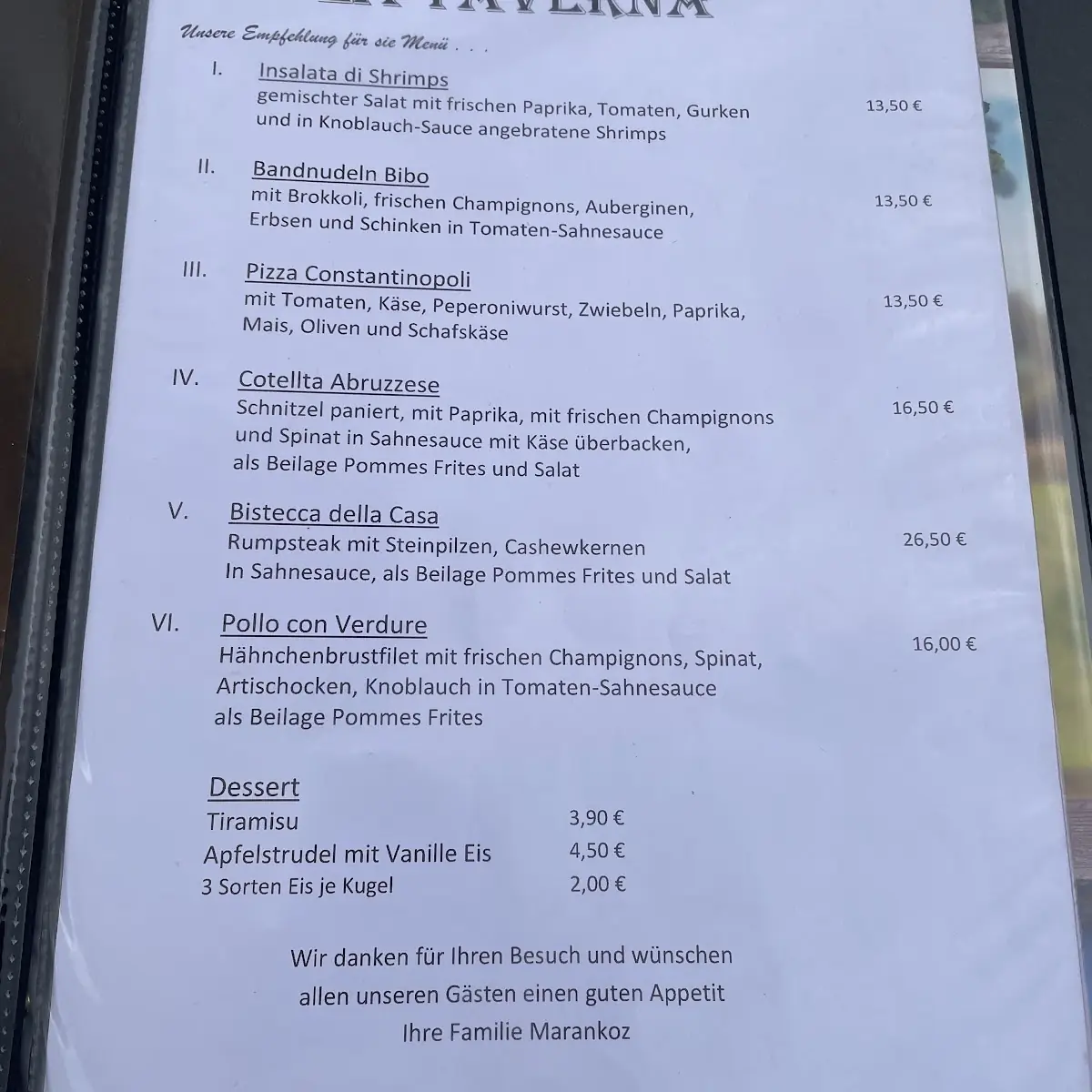 Speisekarte photo 10