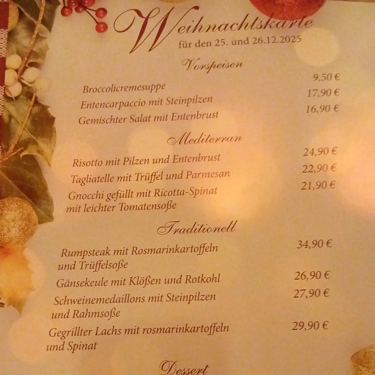 Speisekarte photo 2
