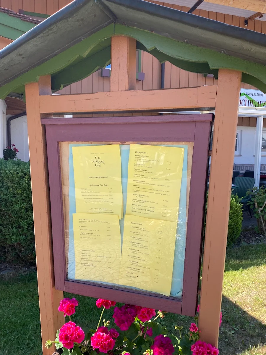 Speisekarte, Zum Schwarzen Grat