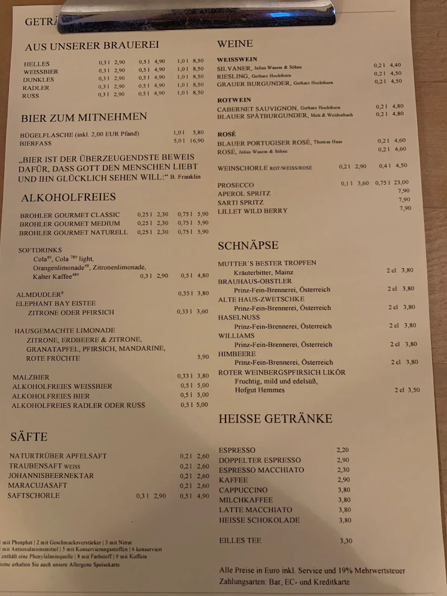Speisekarte photo 2