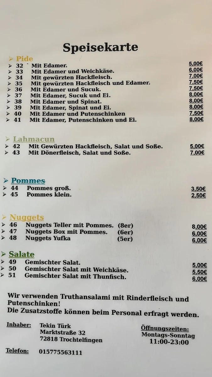 Speisekarte photo 3
