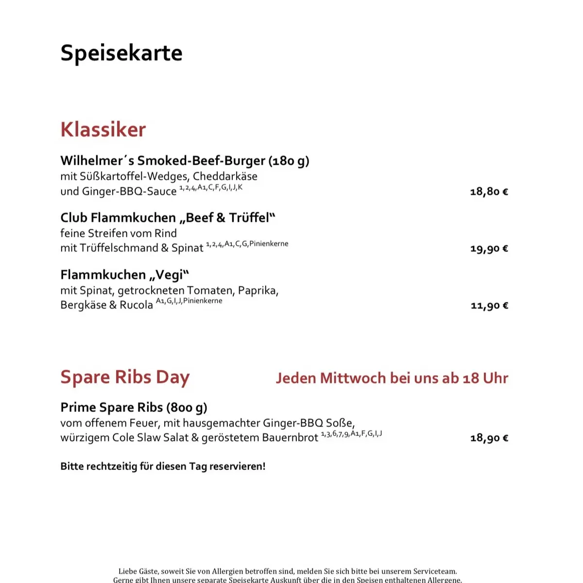 Speisekarte photo 5