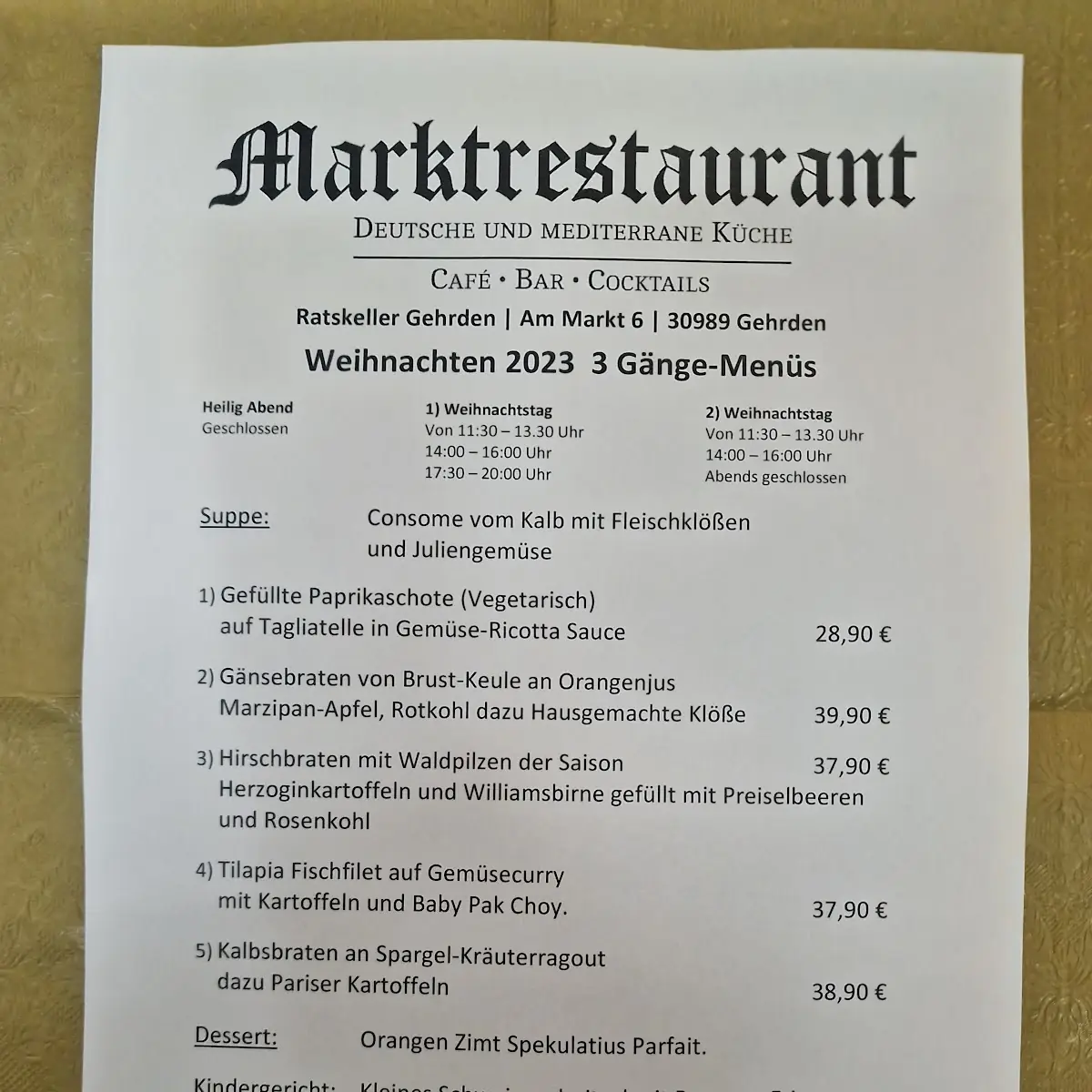 Speisekarte photo 1