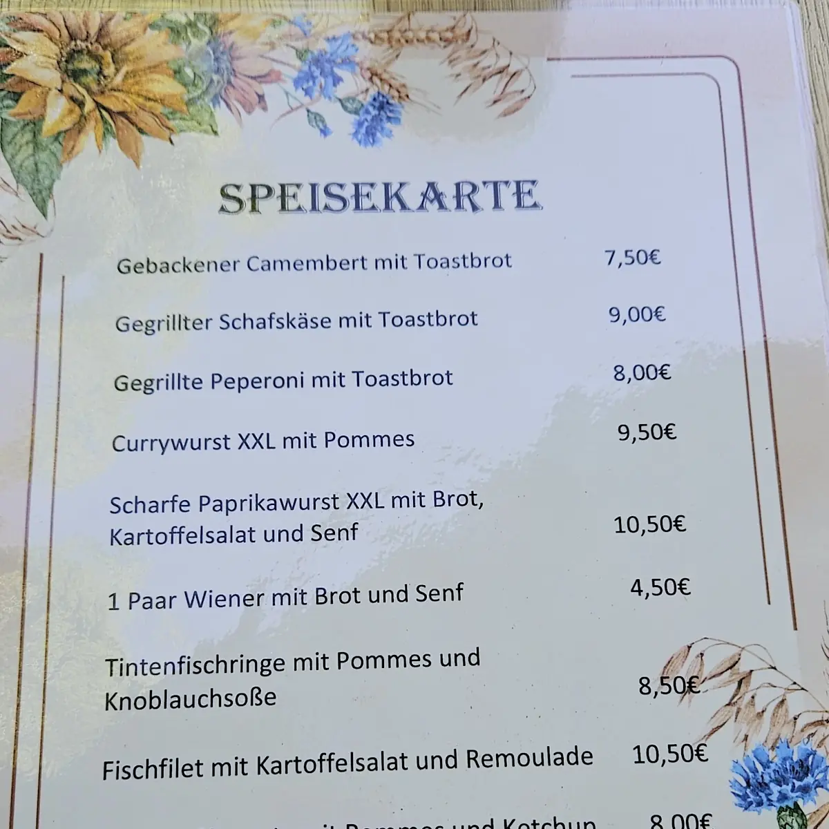Speisekarte photo 1