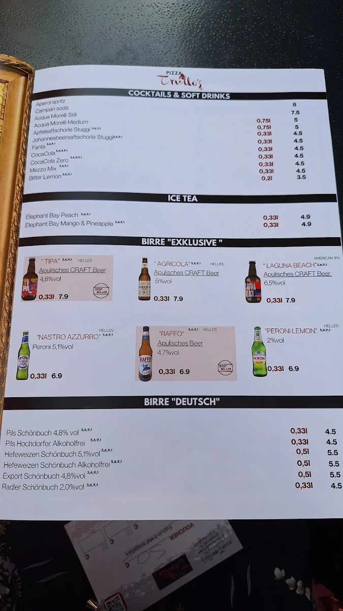 Speisekarte, Pizza Trullo's | beste pizza stuttgart