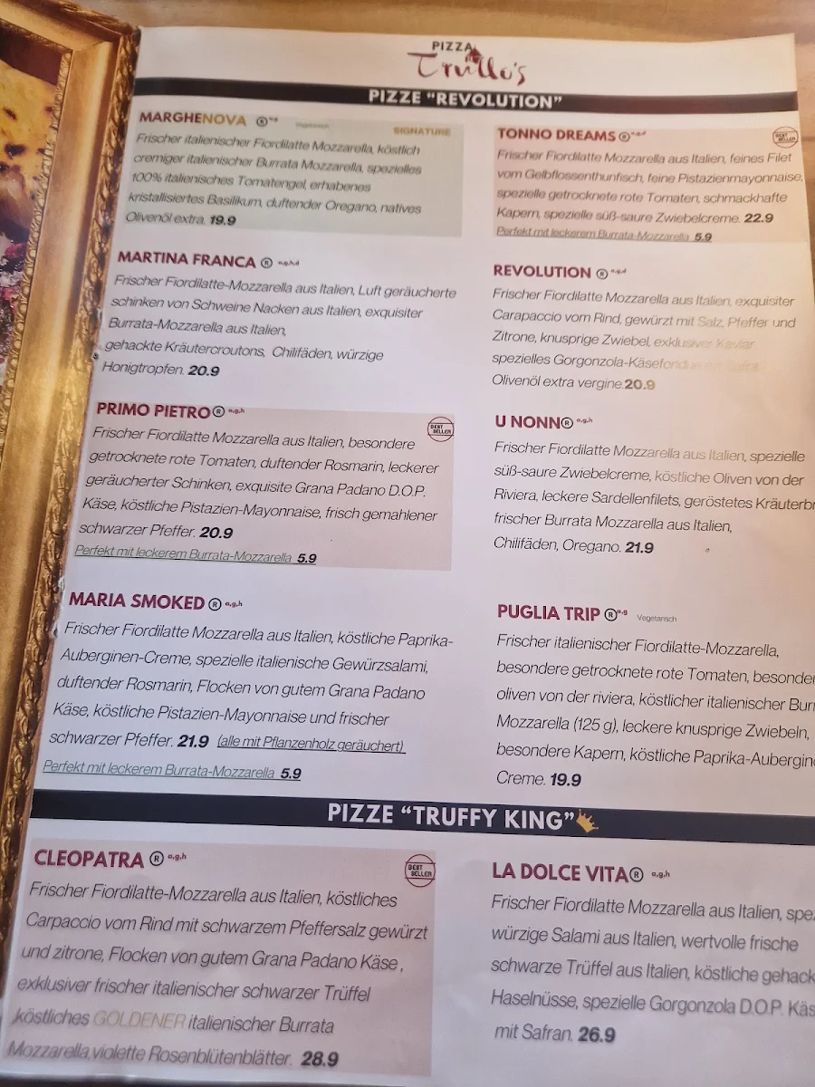 Speisekarte, Pizza Trullo's | beste pizza stuttgart