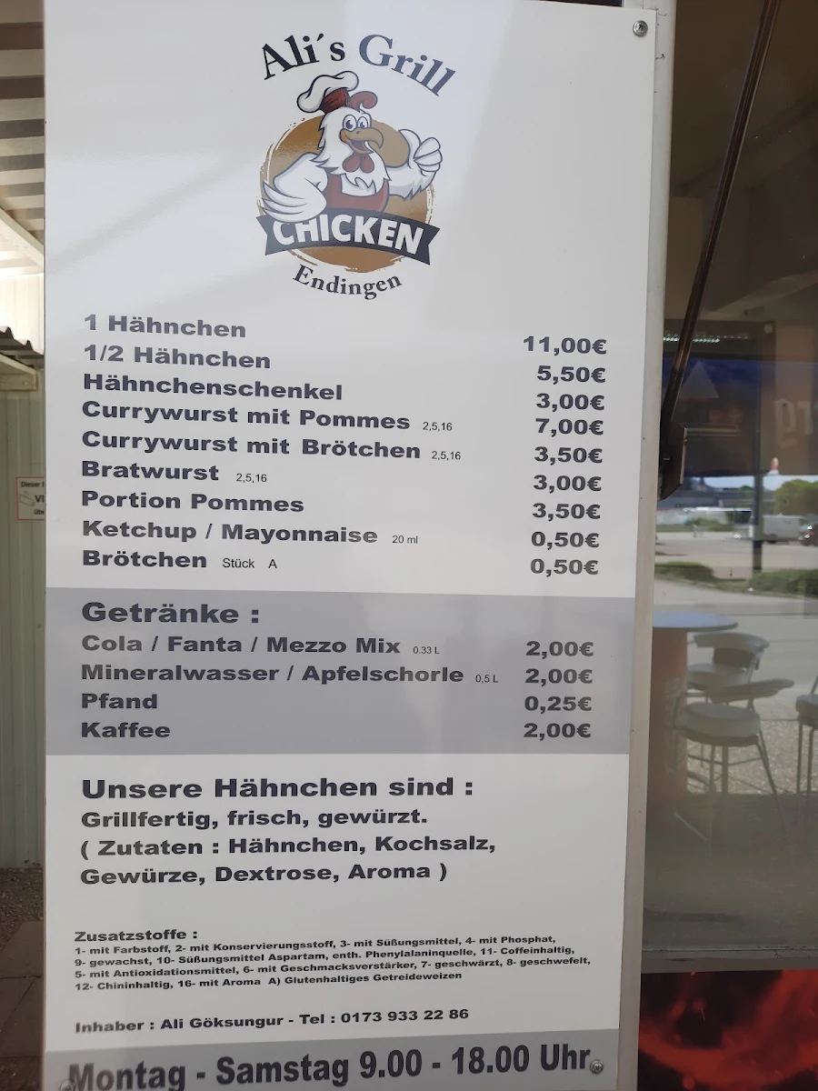 Speisekarte, Ali's GRILL