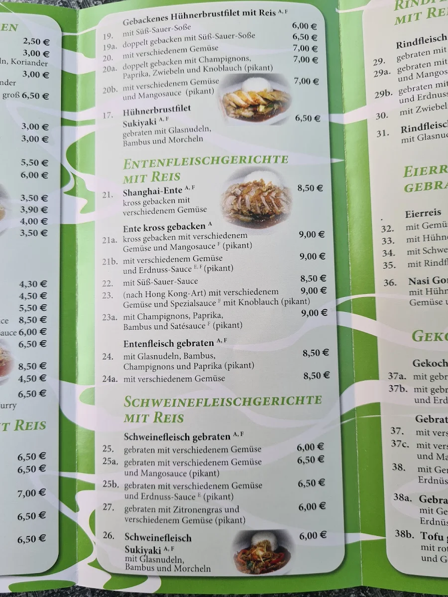 Speisekarte, Asia Snack Dahlem