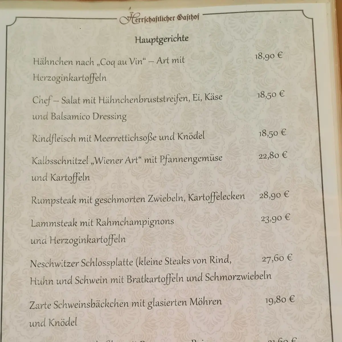 Speisekarte photo 1