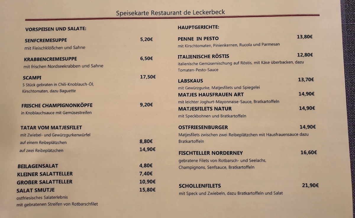 Speisekarte photo 1