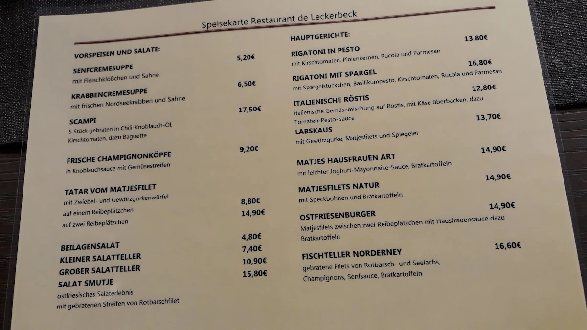 Speisekarte photo 3