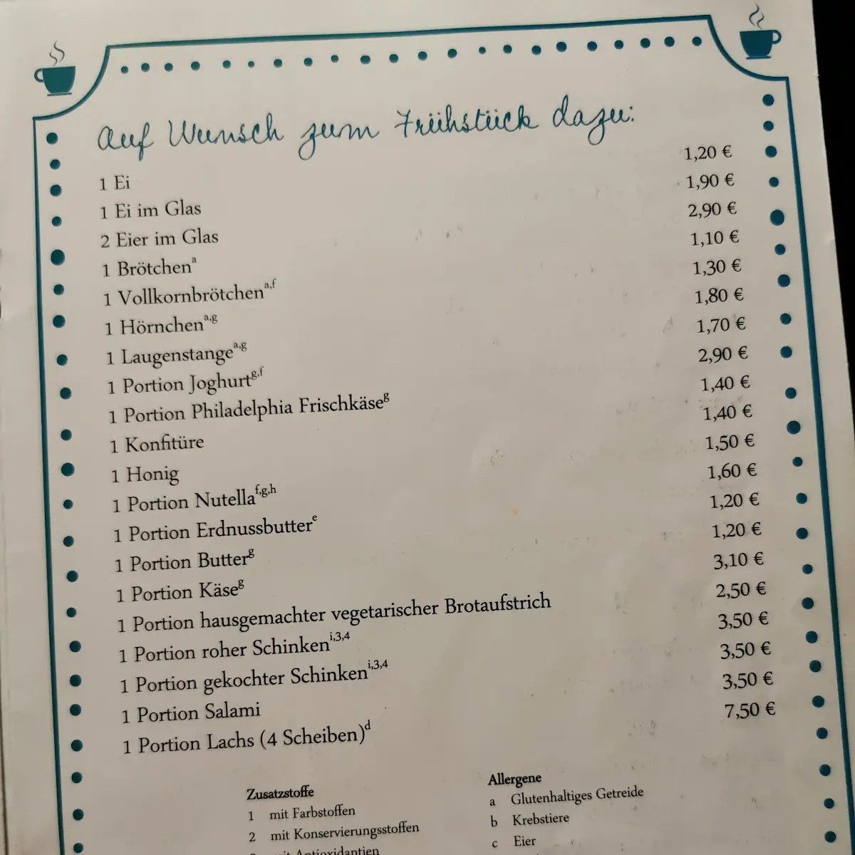Speisekarte photo 2
