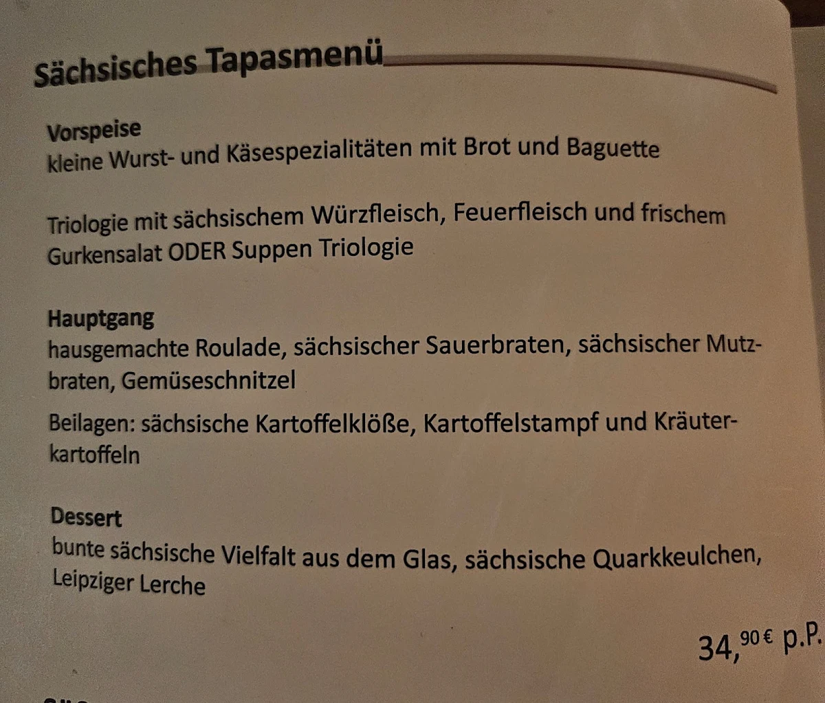 Speisekarte photo 2