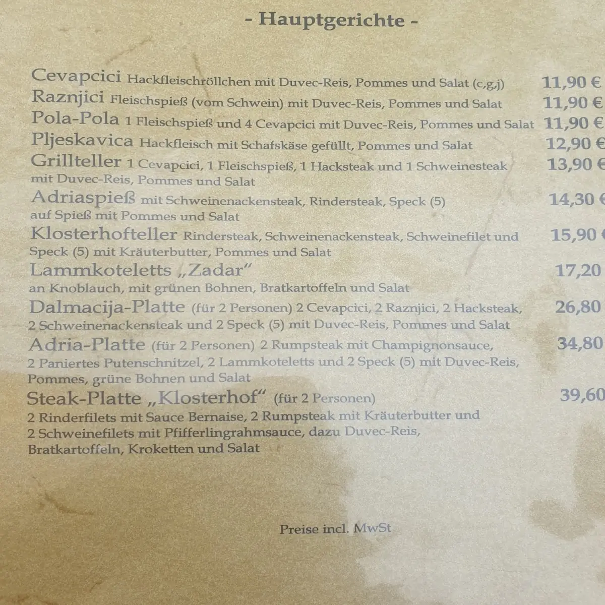 Speisekarte photo 4