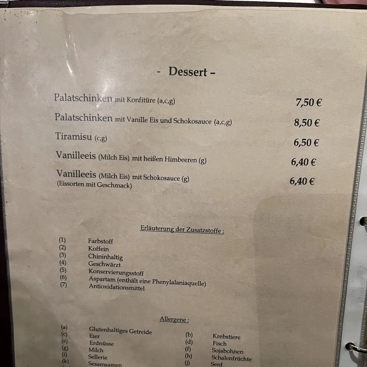 Speisekarte photo 5