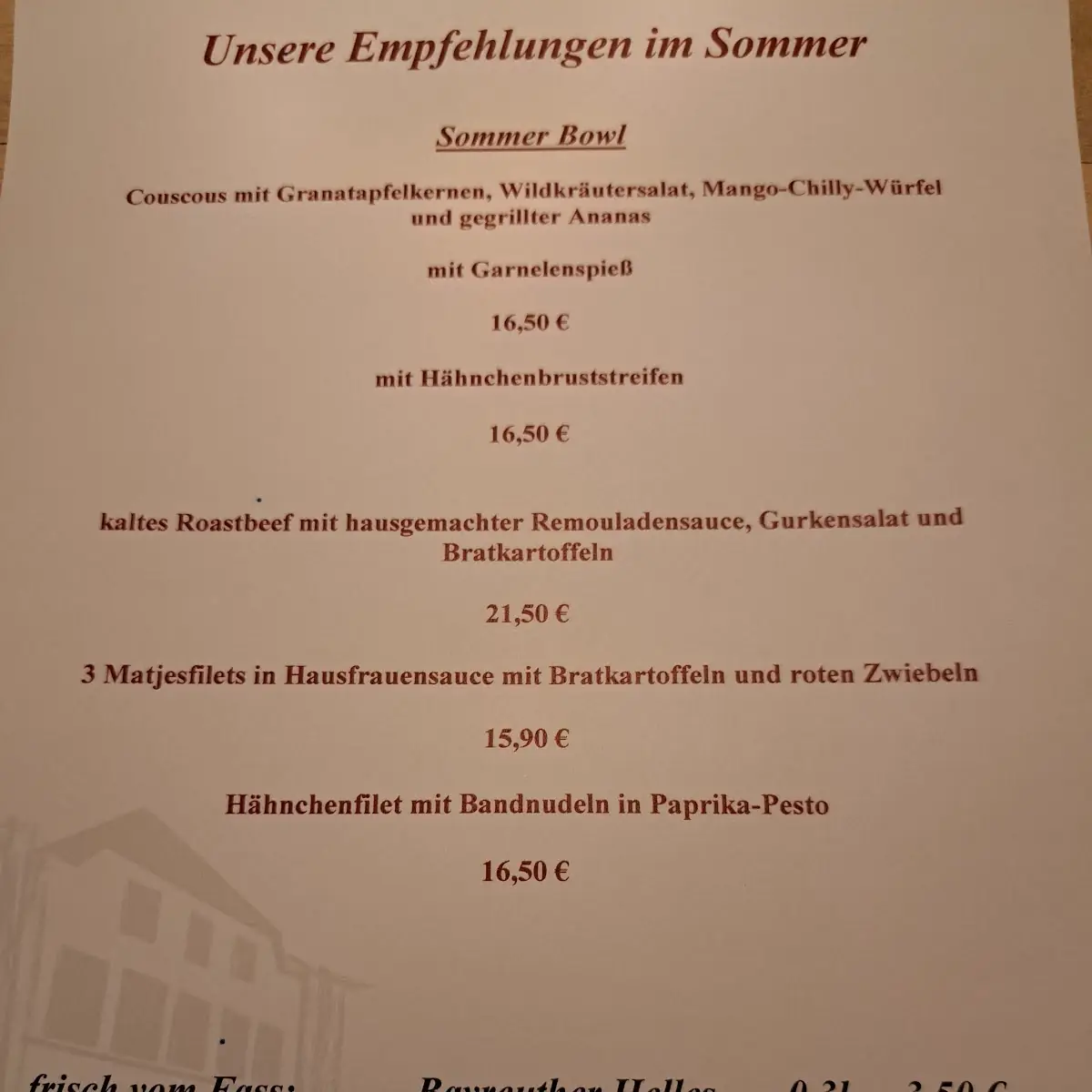 Speisekarte photo 2
