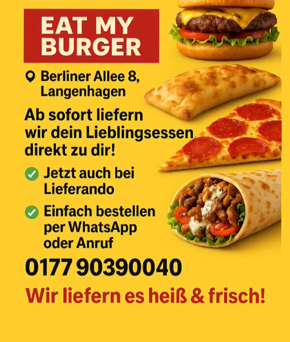 Speisekarte, EAT MY BURGER