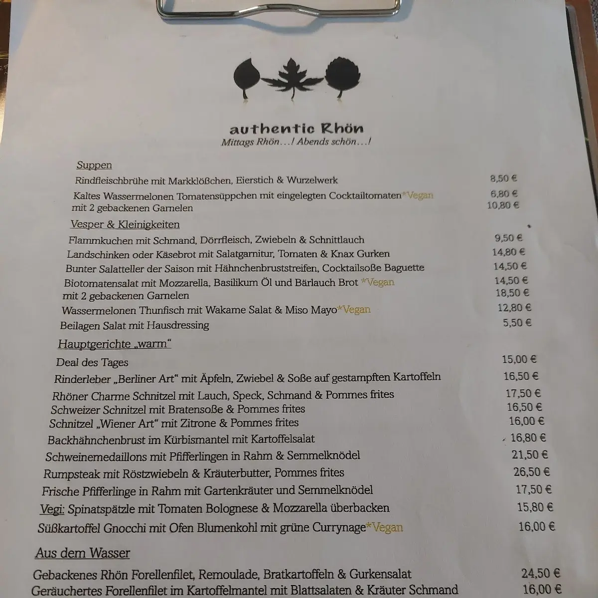 Speisekarte photo 2
