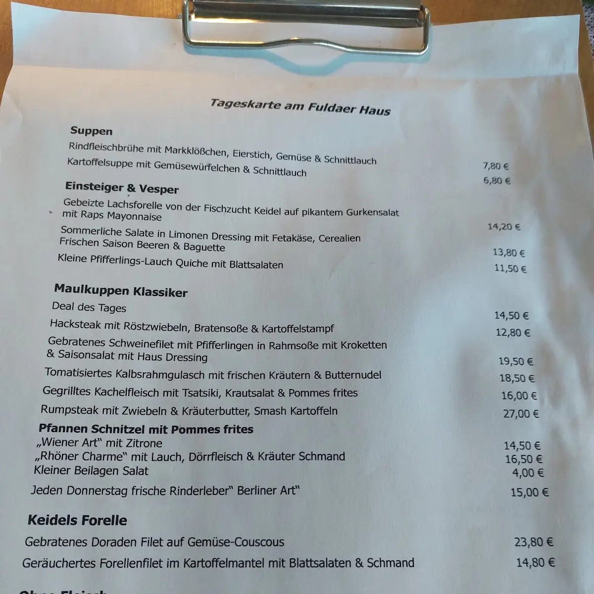 Speisekarte photo 5